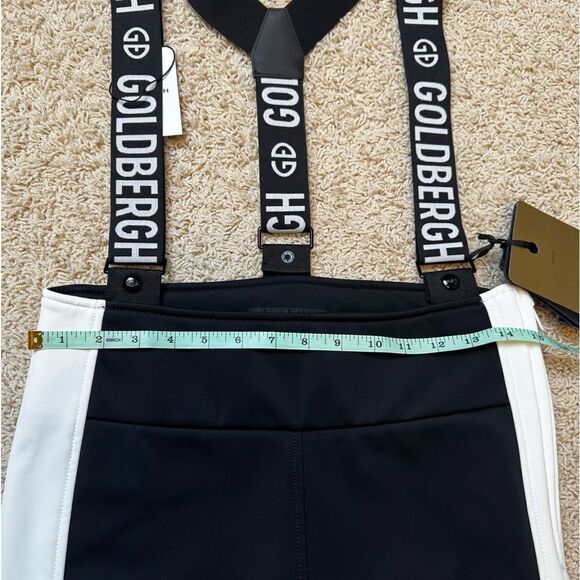 GOLDBERGH WOMEN'S HIGH END SALOPETTE SKI PANTS SKI BIBS BLACK NWT 10 RETRO - Picture 4 of 8